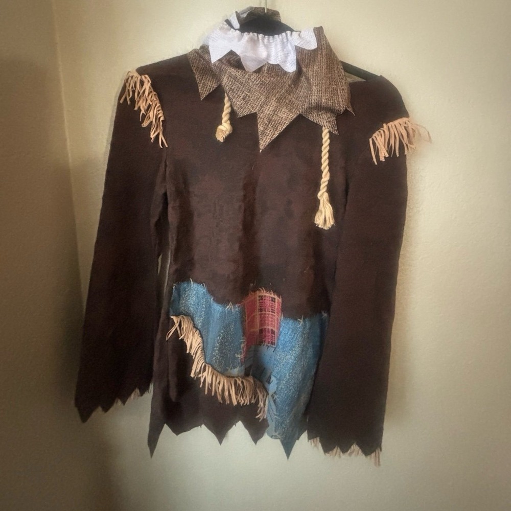 Patchwork‎ Scarecrow Girl Medium 8/10 Child Halloween Costume